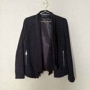 ZARA Structured + Draped Blazer w Zipper detail 🖤